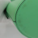 Salvatore Ferragamo Gancini Shoulder Bag Leather Green Silver Auth 107228AV-8