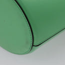 Salvatore Ferragamo Gancini Shoulder Bag Leather Green Silver Auth 107228AV-20