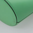 Salvatore Ferragamo Gancini Shoulder Bag Leather Green Silver Auth 107228AV-22