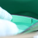 Salvatore Ferragamo Gancini Shoulder Bag Leather Green Silver Auth 107228AV-11