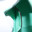 Salvatore Ferragamo Gancini Shoulder Bag Leather Green Silver Auth 107228AV-27