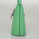 Salvatore Ferragamo Gancini Shoulder Bag Leather Green Silver Auth 107228AV-4