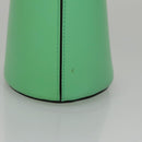 Salvatore Ferragamo Gancini Shoulder Bag Leather Green Silver Auth 107228AV-5