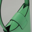 Salvatore Ferragamo Gancini Shoulder Bag Leather Green Silver Auth 107228AV-14