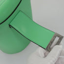 Salvatore Ferragamo Gancini Shoulder Bag Leather Green Silver Auth 107228AV-15