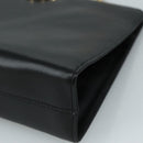 Salvatore Ferragamo Gancini Shoulder Bag Leather Black Gold Auth 107232-9