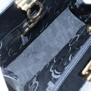 Salvatore Ferragamo Gancini Shoulder Bag Leather Black Gold Auth 107232-11