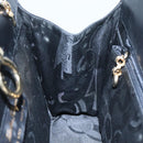Salvatore Ferragamo Gancini Shoulder Bag Leather Black Gold Auth 107232-17