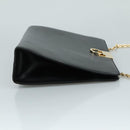 Salvatore Ferragamo Gancini Shoulder Bag Leather Black Gold Auth 107232-3
