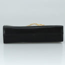 Salvatore Ferragamo Gancini Shoulder Bag Leather Black Gold Auth 107232-5