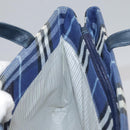 Burberrys Nova Check Hand Bag Canvas Blue Auth 107242-17