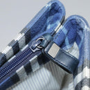 Burberrys Nova Check Hand Bag Canvas Blue Auth 107242-19