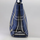 Burberrys Nova Check Hand Bag Canvas Blue Auth 107242-4