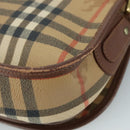 Burberrys Nova Check Shoulder Bag PVC Beige Auth 107273-15