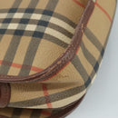 Burberrys Nova Check Shoulder Bag PVC Beige Auth 107273-16