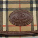 Burberrys Nova Check Shoulder Bag PVC Beige Auth 107273-17