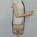 Burberrys Nova Check Shoulder Bag PVC Beige Auth 107273-22