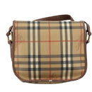 Burberrys Nova Check Shoulder Bag PVC Beige Auth 107273-2