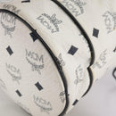 MCM Vicetos Logogram Shoulder Bag PVC Leather White Auth 107278-11