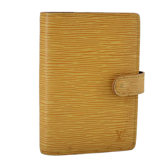 LOUIS VUITTON Epi Agenda PM Day Planner Cover Yellow R20059 LV Auth 107284
