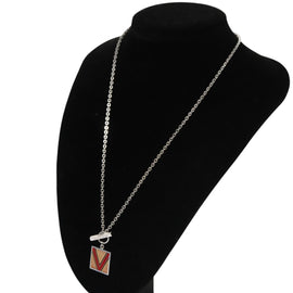 LOUIS VUITTON Pandanth Necklace Ag925 Silver M65364 LV Auth 107289