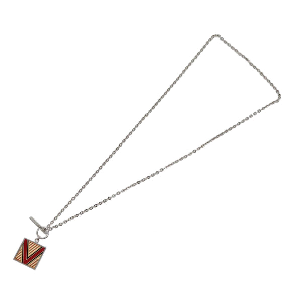 LOUIS VUITTON Pandanth Necklace Ag925 Silver M65364 LV Auth 107289