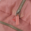 PRADA Boston Bag Nylon Pink Silver Auth 107368-18