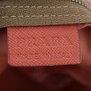 PRADA Boston Bag Nylon Pink Silver Auth 107368-19