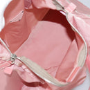 PRADA Boston Bag Nylon Pink Silver Auth 107368-10