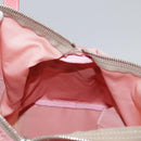 PRADA Boston Bag Nylon Pink Silver Auth 107368-19