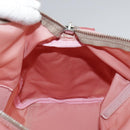 PRADA Boston Bag Nylon Pink Silver Auth 107368-20