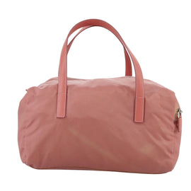 PRADA Boston Bag Nylon Pink Silver Auth 107368 - 0