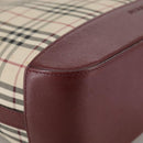BURBERRY Nova Check Hand Bag Canvas Beige Auth 107370-9
