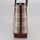 BURBERRY Nova Check Hand Bag Canvas Beige Auth 107370-3