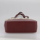 BURBERRY Nova Check Hand Bag Canvas Beige Auth 107370-5