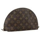 LOUIS VUITTON Monogram Trousse Demi Ronde Cosmetic Pouch M47520 LV Auth 107392-1