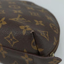 LOUIS VUITTON Monogram Trousse Demi Ronde Cosmetic Pouch M47520 LV Auth 107392-15