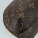 LOUIS VUITTON Monogram Trousse Demi Ronde Cosmetic Pouch M47520 LV Auth 107392-16