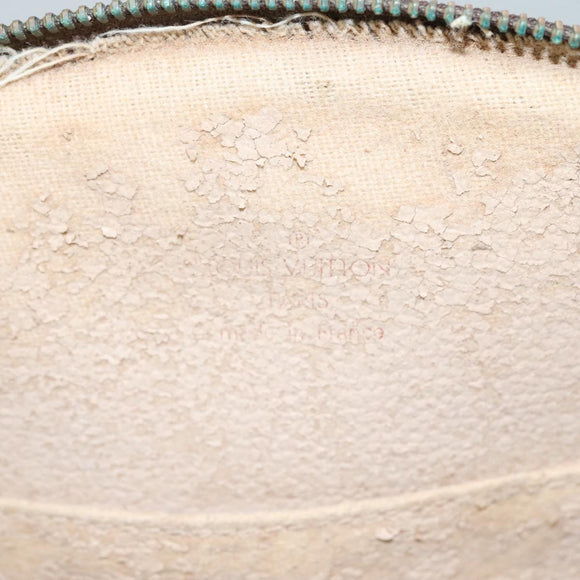 LOUIS VUITTON Monogram Trousse Demi Ronde Cosmetic Pouch M47520 LV Auth 107392