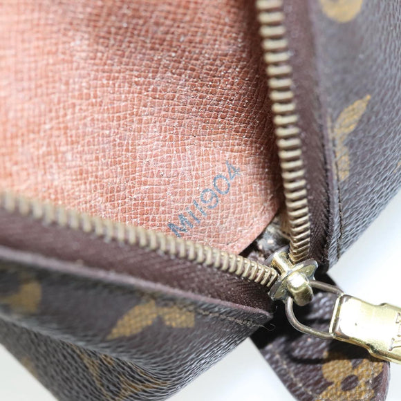 LOUIS VUITTON Monogram Trousse Demi Ronde Cosmetic Pouch M47520 LV Auth 107392