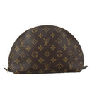 LOUIS VUITTON Monogram Trousse Demi Ronde Cosmetic Pouch M47520 LV Auth 107392-13