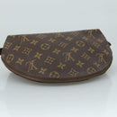 LOUIS VUITTON Monogram Trousse Demi Ronde Cosmetic Pouch M47520 LV Auth 107392-5