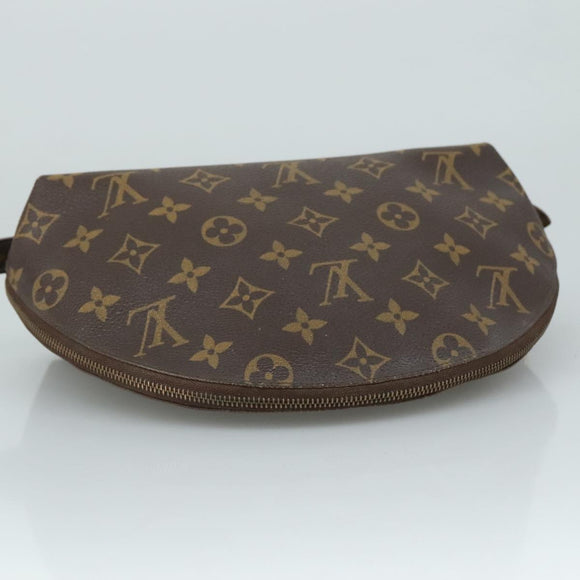 LOUIS VUITTON Monogram Trousse Demi Ronde Cosmetic Pouch M47520 LV Auth 107392