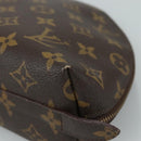 LOUIS VUITTON Monogram Trousse Demi Ronde Cosmetic Pouch M47520 LV Auth 107392-7