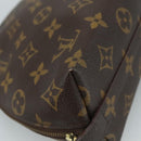 LOUIS VUITTON Monogram Trousse Demi Ronde Cosmetic Pouch M47520 LV Auth 107392-14