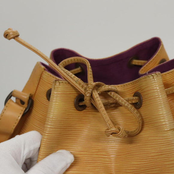 LOUIS VUITTON Epi Petit Noe Shoulder Bag Yellow M44109 LV Auth 107473