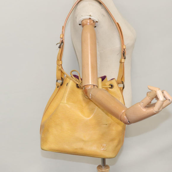 LOUIS VUITTON Epi Petit Noe Shoulder Bag Yellow M44109 LV Auth 107473