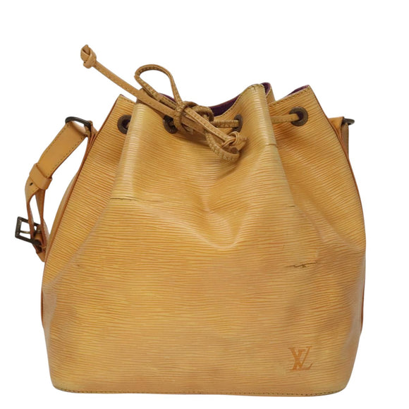 LOUIS VUITTON Epi Petit Noe Shoulder Bag Yellow M44109 LV Auth 107473