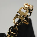 Salvatore Ferragamo Hand Bag Suede 2way Black Gold Auth 107495-10