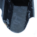 Salvatore Ferragamo Hand Bag Suede 2way Black Gold Auth 107495-11